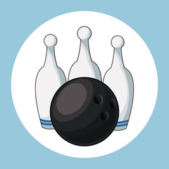 ball and pins bowling vector illustration eps 10