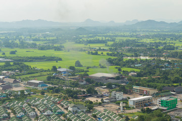 Obraz premium Thailand landscape of rural city and moutain