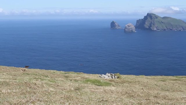 Isle of Boreray viewed from Hirta St Kilda Scotland

