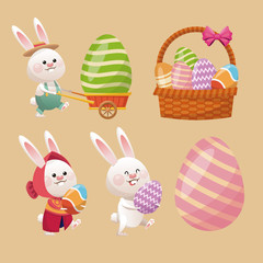 collection easter season decoration vector illustration eps 10