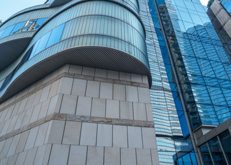 Obraz premium Skyscrapers from a low angle view in Shenzhen,China.