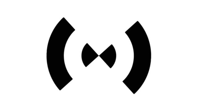 A loader - spinner animation: a half target shape moving clockwise. Use: fake mock video buffering / loading. White background.
