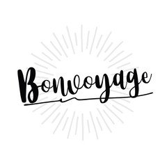 bonvoyage lettering overlay set. Calligraphy photo graphic design element. Sweet cute inspiration typography.