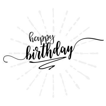 happy birthday lettering overlay set. Calligraphy photo graphic design element. Sweet cute inspiration typography.