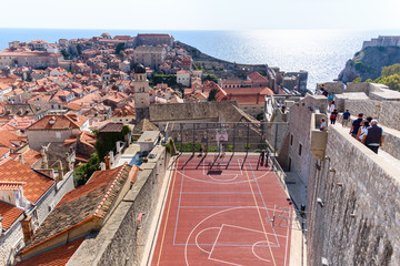 basketball court on city walls © Sukit