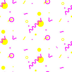 Yellow and pink abstract seamless pattern
