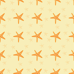 Fototapeta na wymiar seamless pattern with starfish.vector illustration.