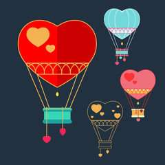 Balloon in the shape of heart