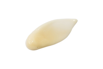 Cosmetic cream in abstract shape on background