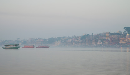Fototapeta na wymiar Holy city Varanasi and Ganges river