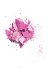 Two tone Pink color eye shadow makeup on background