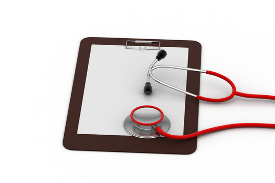  Note pad with stethoscope