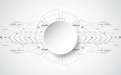 Obraz premium Abstract technological background concept with various technology elements. illustration Vector