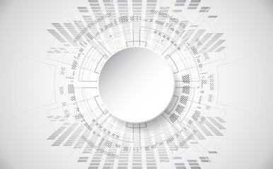 Obraz premium Abstract technological background concept with various technology elements. illustration Vector