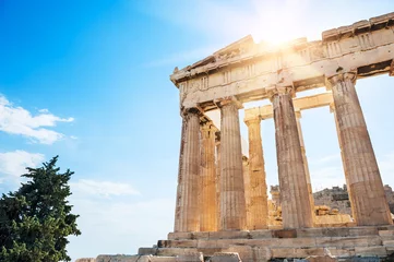 Foto op Plexiglas Parthenontempel op de Akropolis in Athene, Griekenland © smallredgirl