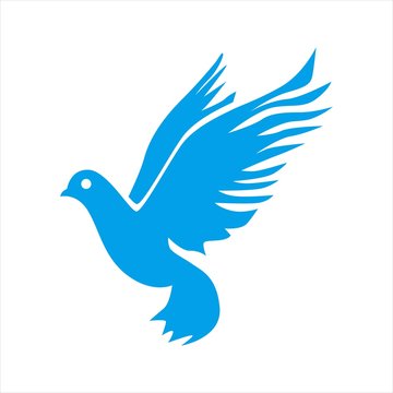 silhouette of pigeon logo design vector illustration