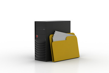 Cpu with file folder