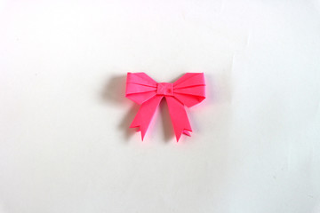 pink origami ribbon