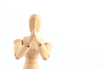 デッサン人形　合掌