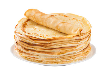 Thin pancakes - obrazy, fototapety, plakaty