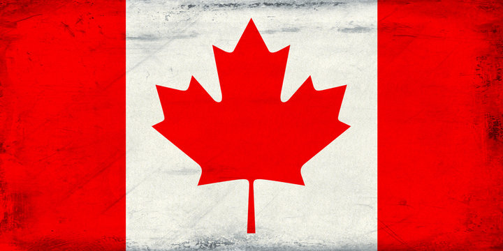 Vintage Canada flag background