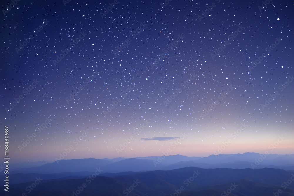 Wall mural starry in the night sky use as wallpaper