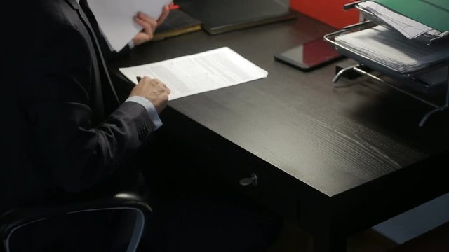 bribery and fraud concept - close up of businessman taking money. time lapse