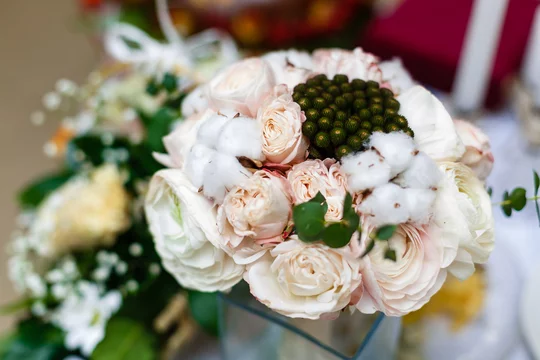 Wedding Winter Bouquet Of The Bride Bouquet Of Spruce Cones Cotton Cinnamon  Sticks Wedding Accessories Floristry Stock Photo - Download Image Now -  iStock