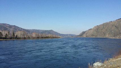 Fototapeta na wymiar Major river Yenisei