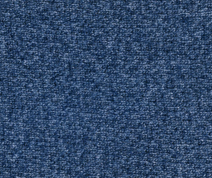 Blue color knitting cloth texture.
