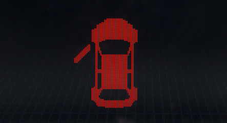 Modern automobile dashboard closeup © Konstantin