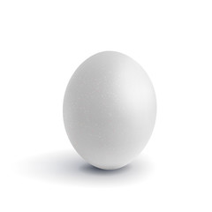 Realistic chickens of egg. Easter, chicken, white, birth. 3D vec