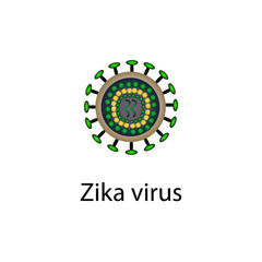 Zika virus. Vector illustration on isolated background