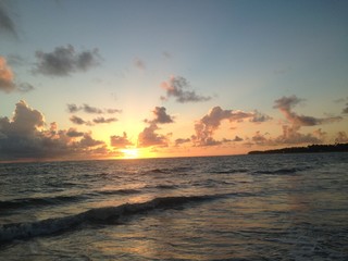 Fototapeta na wymiar Sunrise on the Atlantic ocean
