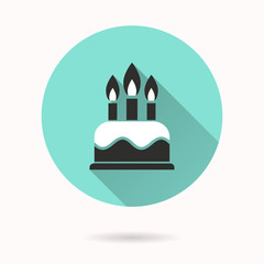 Cake - vector icon.