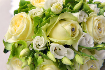 Bouquet Rose. Color Apple Green. Rose Bouquet with rhinestones