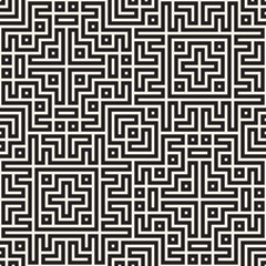 Geometric Ethnic Background with Symmetric Lines Lattice. Vector Abstract Seamless Pattern.