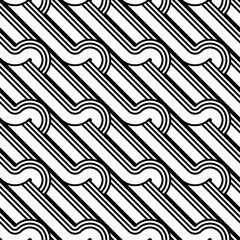 Design seamless monochrome interlaced pattern