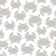 Seamless pattern with stylized crabs.