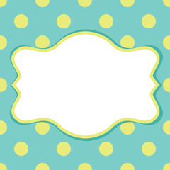 Vignette frame on a polka dot background