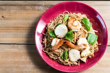 fried noodle asian food on the table