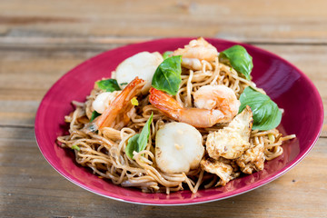 fried noodle asian food on the table