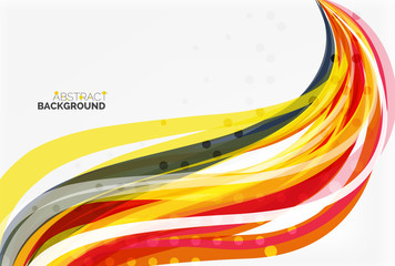 Vector geometric flowing lines abstract background