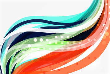 Vector geometric flowing lines abstract background
