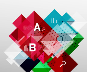 Repetition of overlapping color squares