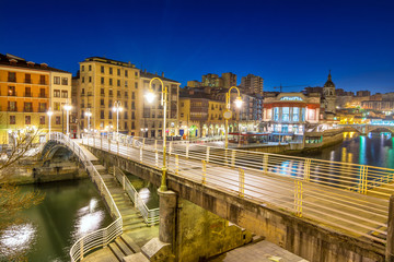 Obraz premium views to Bilbao old town, Spain