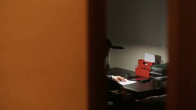 corruption, bribery and fraud concept - close up of businessman taking money
