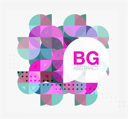 Vector geometric circle abstract background
