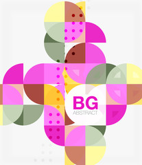 Circle concept composition on white