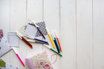 notebook on the table